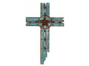 Wall CROSS WITH METAL STAR