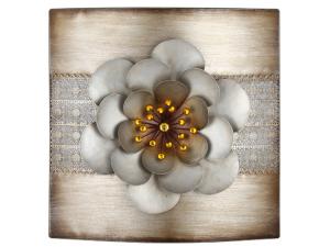 Petals with Acrylic Bead Inner Metal Art