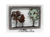 Antique Wooden Frame and Metal Tree wall decor