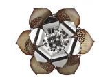 Petals with Acrylic Beads Centre Flower Metal Art